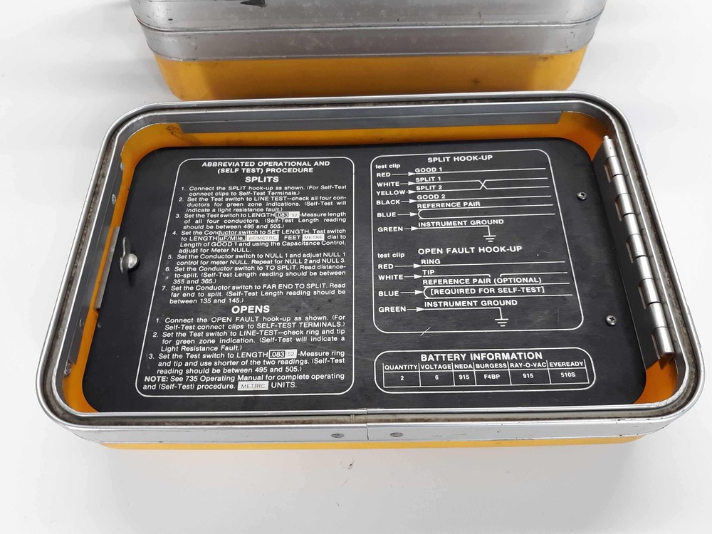 Dynatel MODEL 735 Portable Open/Split Cable Fault Locator