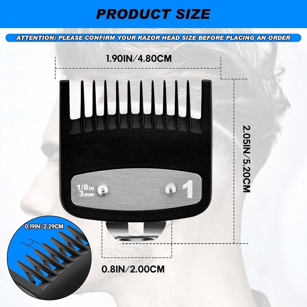 Durable Hair Clipper Guards Set - 2pcs with Guide Combs for Effortless Styling