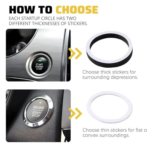 Bling Car Engine Start Button Ring Decal, Diamond Crystal Rhinestone Red