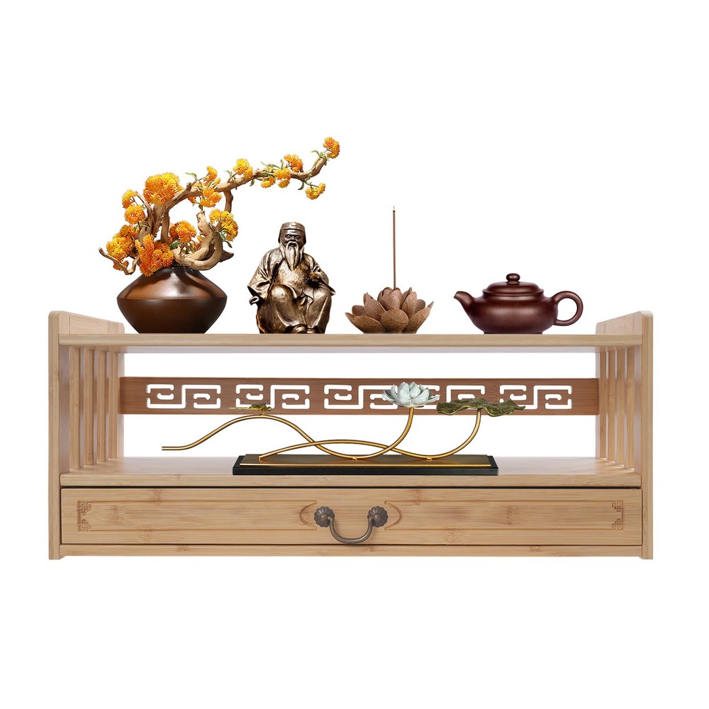 Meditation Storage Table, Altar Table with Drawer, Desktop Organizer