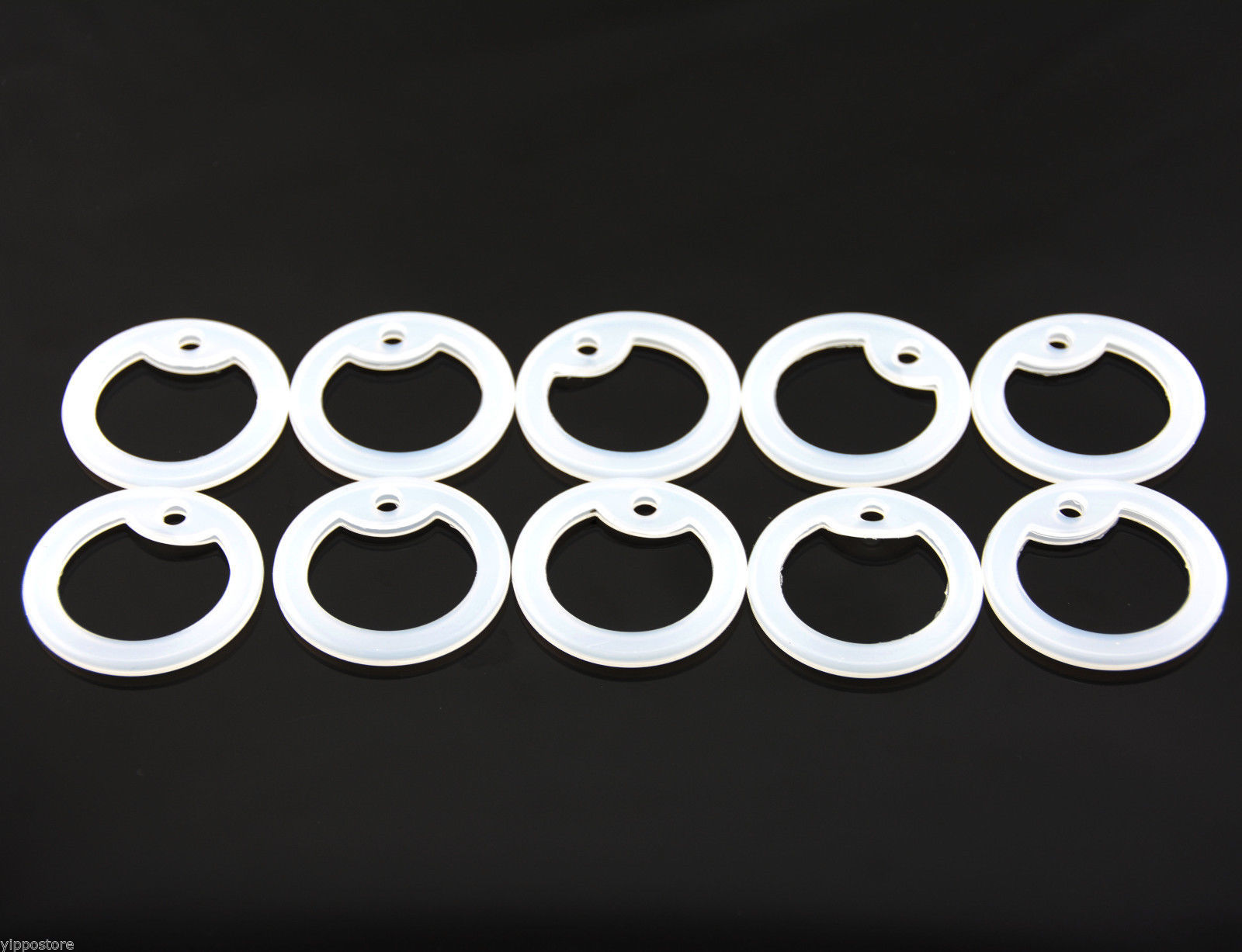 Pack of 10 Clear Color Military Army ID Dog Tag Rubber Silicone Silencers