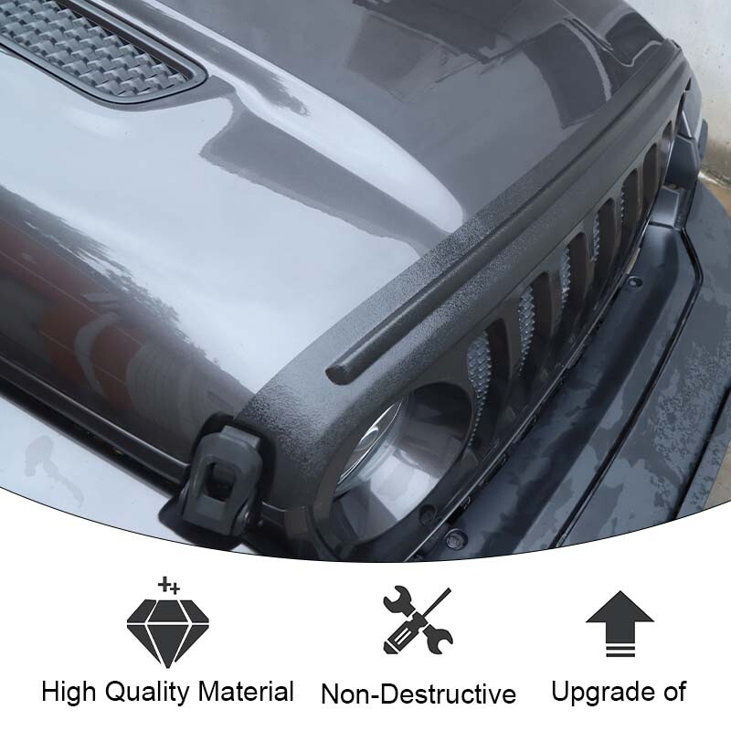 Hood Stone Guard Hood Air Deflector Bug Shield Fit For 2018-2022 Jeep Wrangler