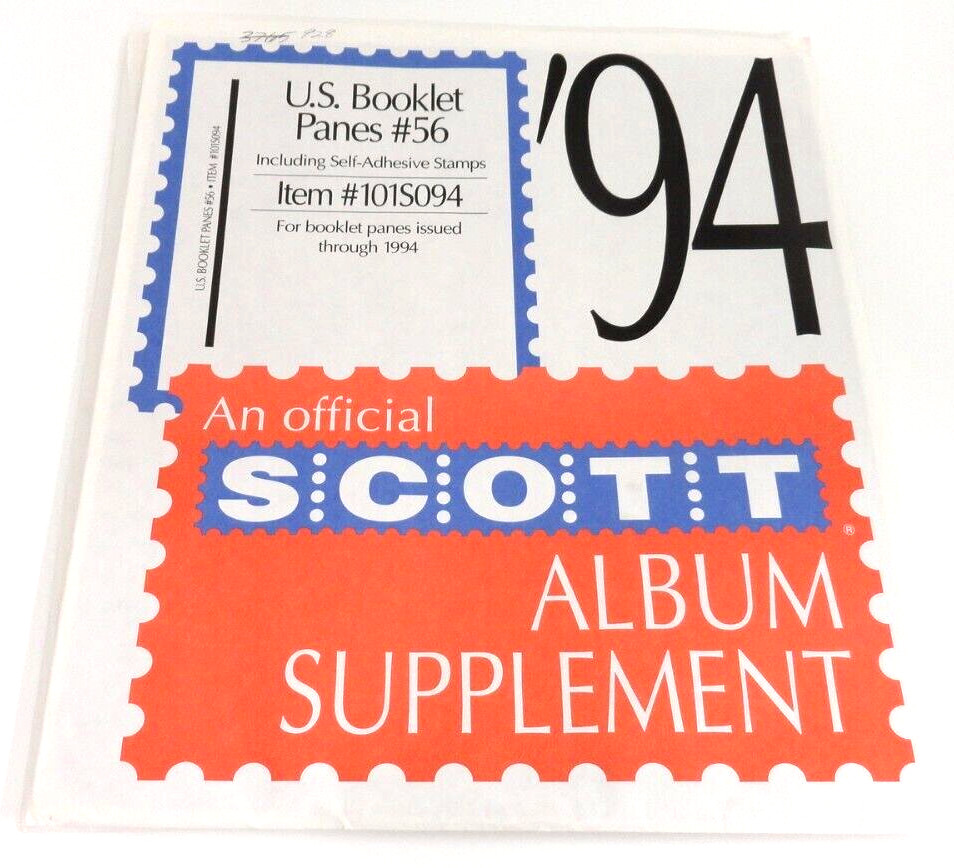 Scott 1994 United States Booklet Panes Stamp Album Supplement #56 101S094 NOS