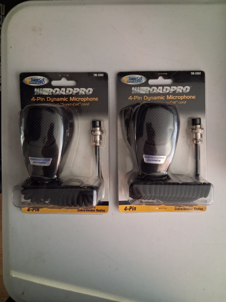 2 DYNAMIC CB MICROPHONE  ROAD PRO TM-2002  4-PIN