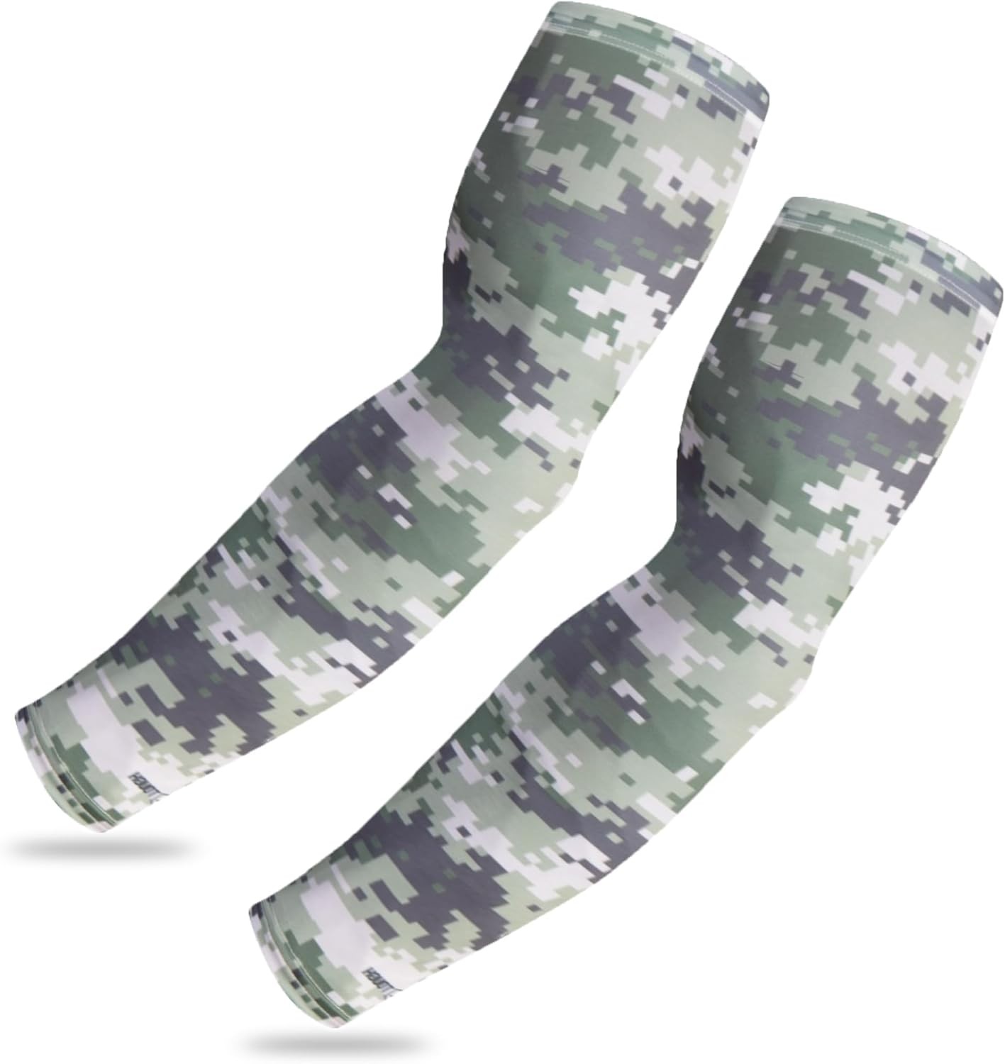 Sports Compression Arm Sleeves for Men & Women Youth Medium, Green Camouflage