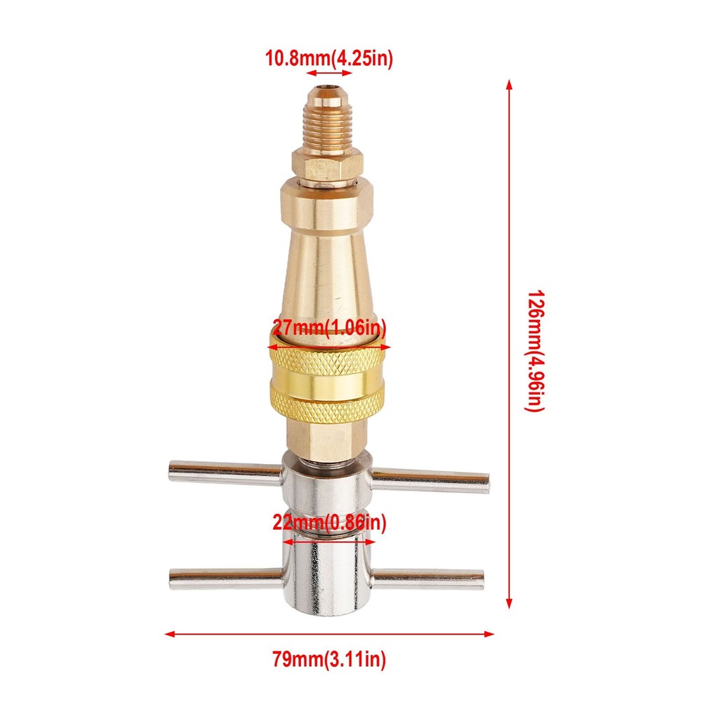 Robust 14 Inch FNPT Brass Washer Quick Coupling for Refrigerator Extension