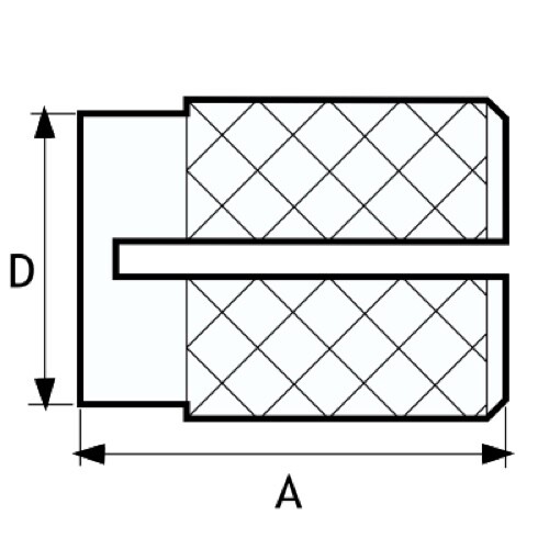 BANC-LOK BRASS INSERT FOR PLASTIC M4 X 7.9