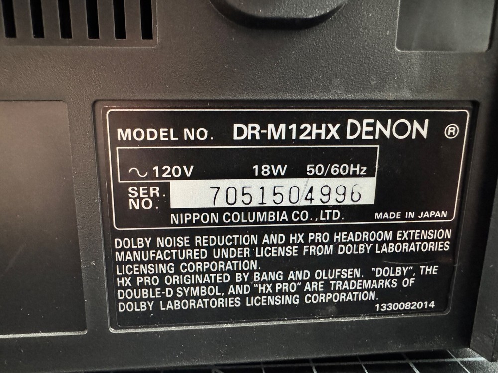 DENON DR-M12HX CASSETTE DECK | TESTED AND WORKING