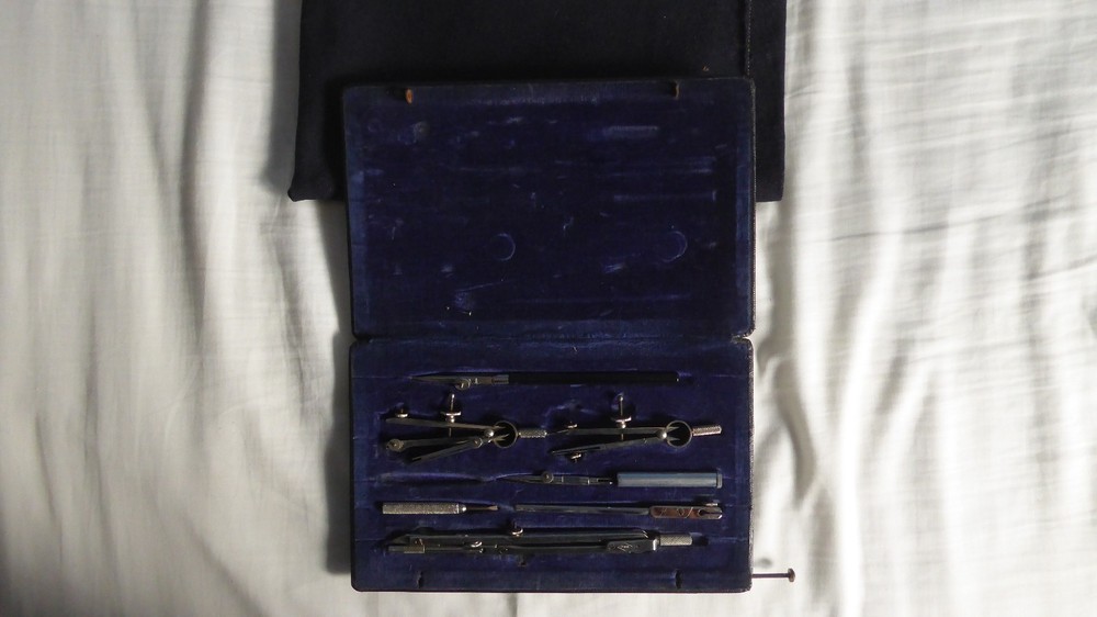 Vintage BWC London Compass Set