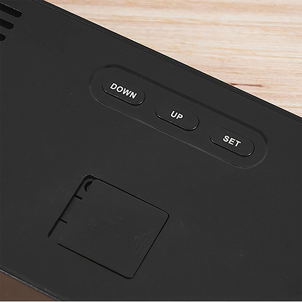 10" Digital LED Desk Alarm Clock Large LCD Display Wall Clock Temperature Date