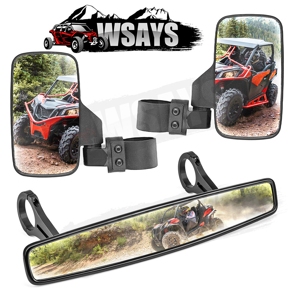 Rear-View Wide Center Side Mirrors Set Fit Honda Pioneer 1000 1000-5 2016-2025