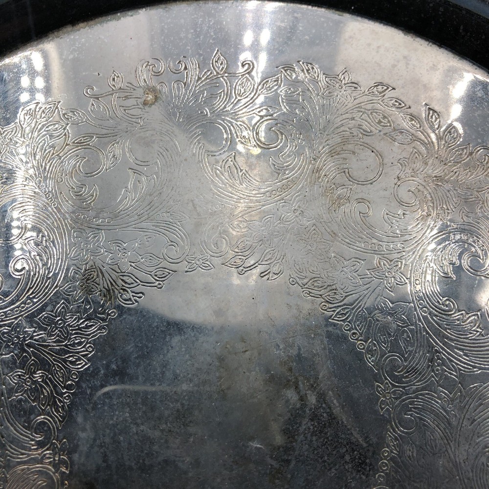 Vintage Godinger Silver 10” Plate Candy Dish Tray Ornate