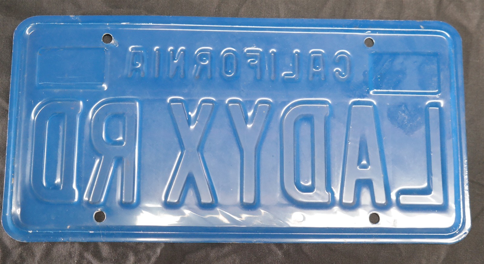 Vtg Blue California License plate Vanity LADYXRD