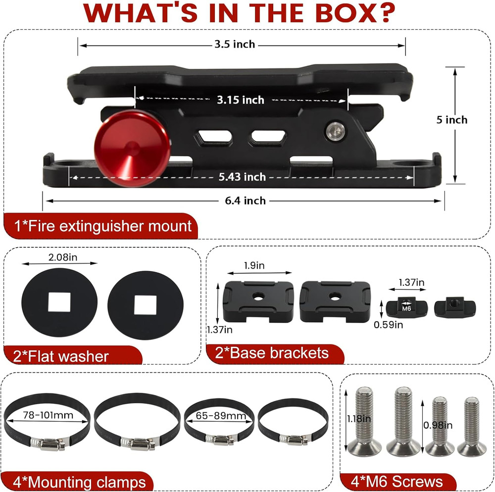 Molle Panel Fire Extinguisher Mount - Tactical Car Quick Release Fire Extinguish