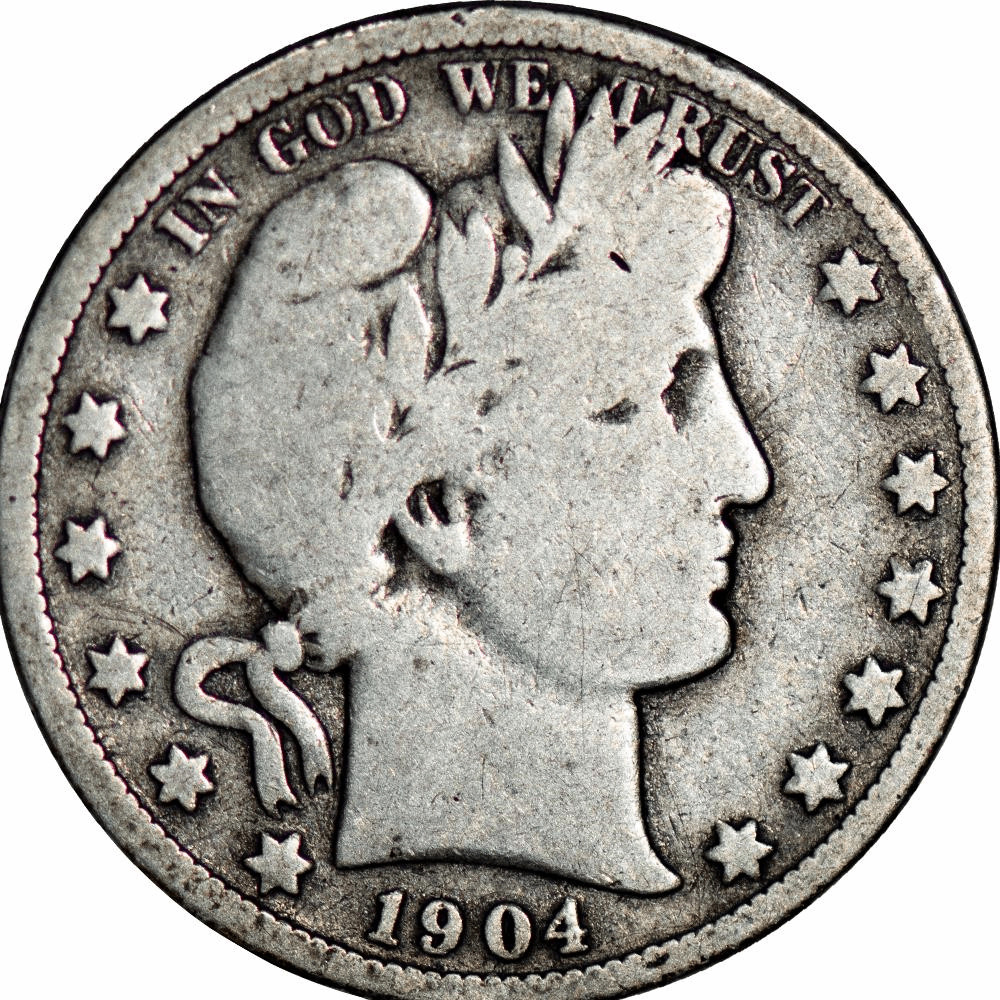 1904S Barber Half Dollar 50C Raw