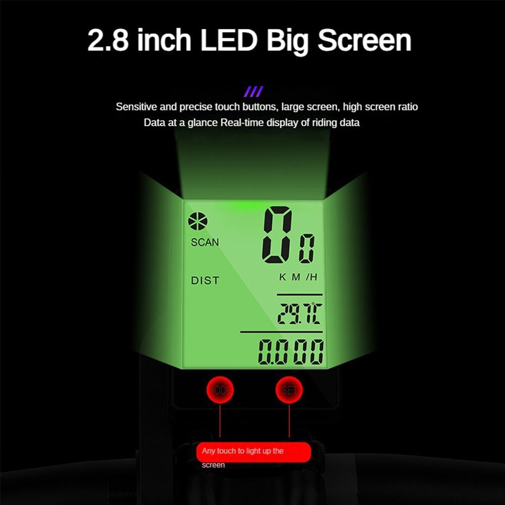 Riding Odometer Multifunctional Wireless Bicycle Computer Waterproof Code Meter
