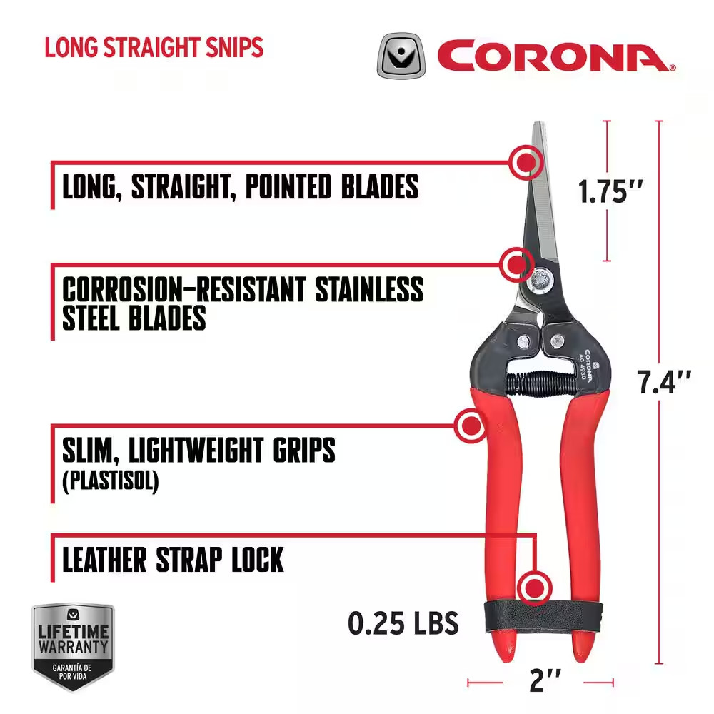 1.75 In. Tempered Steel Long Straight Snips