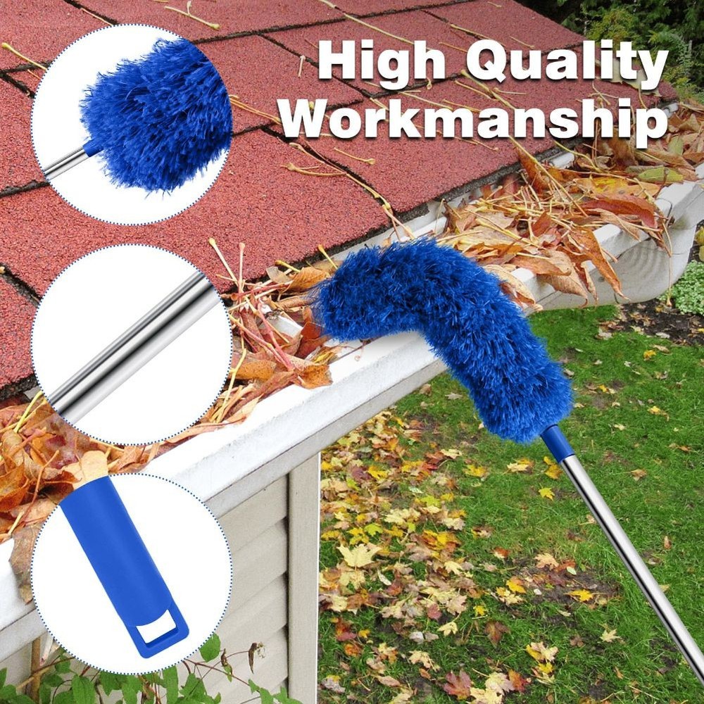 Cobweb Duster with Extension Pole, Web Brush and Washable Ceiling Duster2252