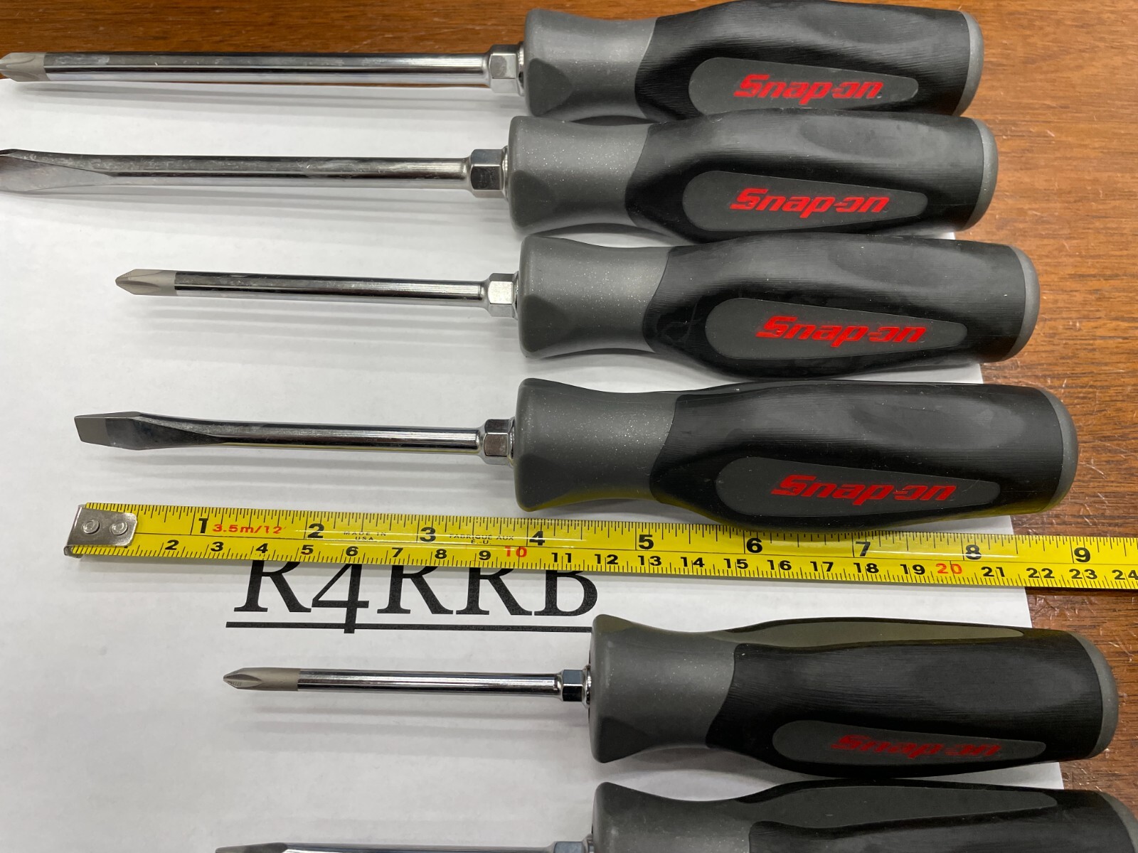 Snap-on Tools USA NEW 6PC Dark Titanium Soft Grip Screwdriver Lot Set SGDX60BDT