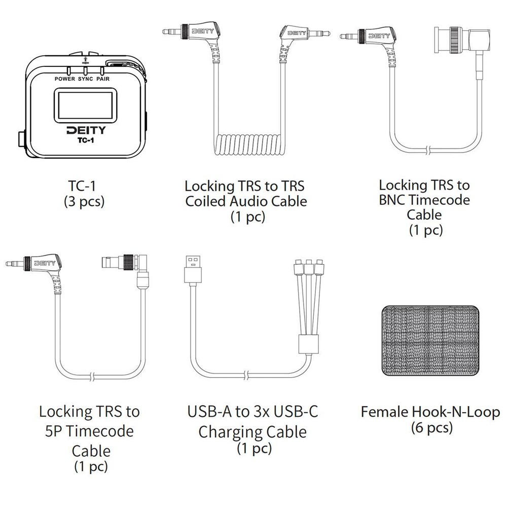 Deity Microphones TC-1 Wireless Timecode Generator Box, 3-Pack #DTT0272D81
