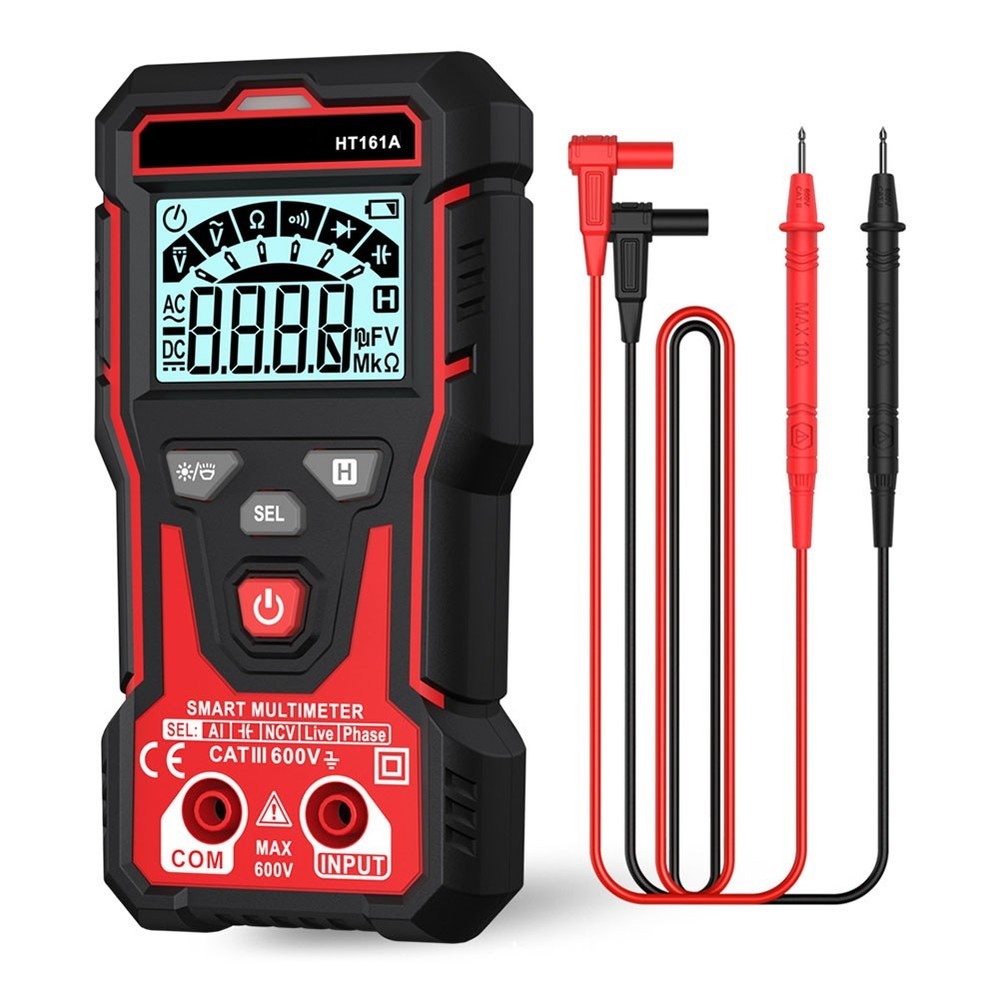HT161A Auto Range Multimeter 4000 Counts Backlit LCD NCV and Diode Test