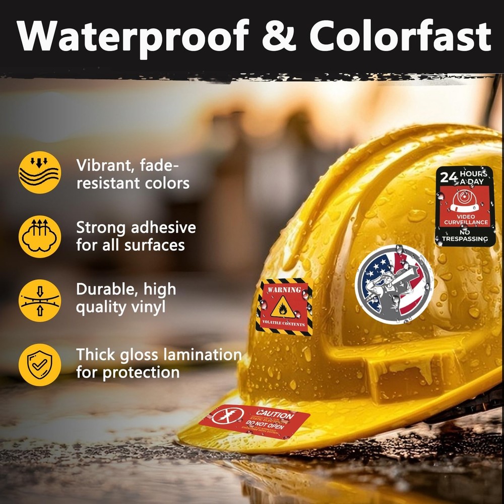 Blue Collar Hard Hat Stickers 160 Pcs Funny Stickers for Mechanics Construction