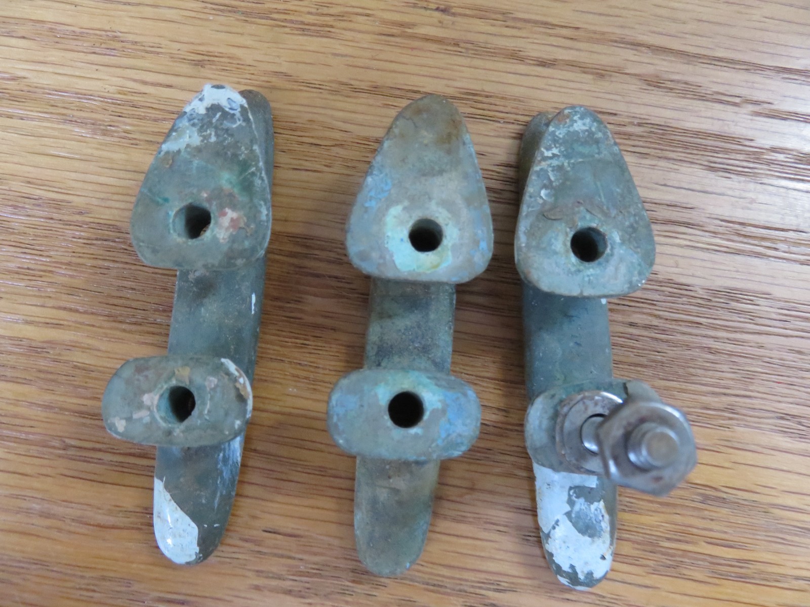 Vintage Bronze Marine Jam Cleat 3" Long Tear Drop. Nautical patina for many uses