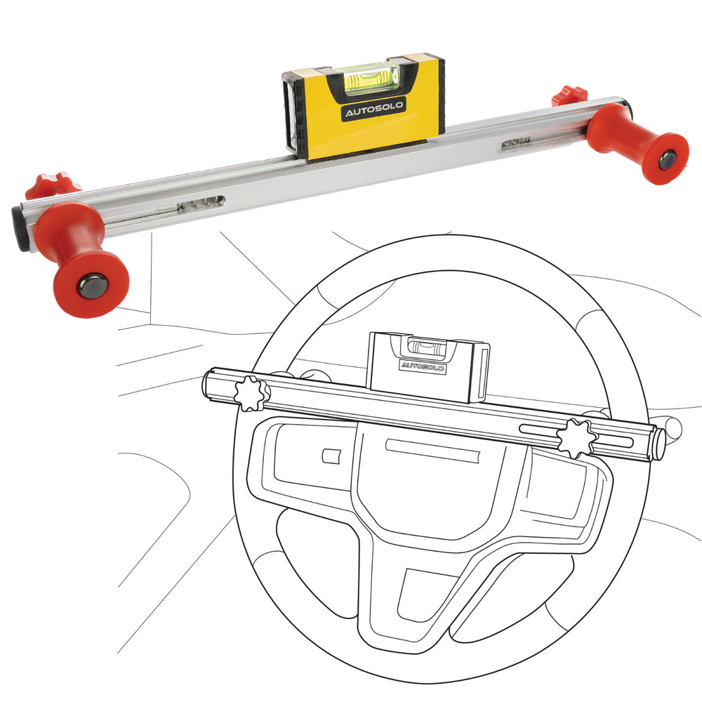 Steering Wheel Level Alignment Tool with Magnetic Torpedo Level