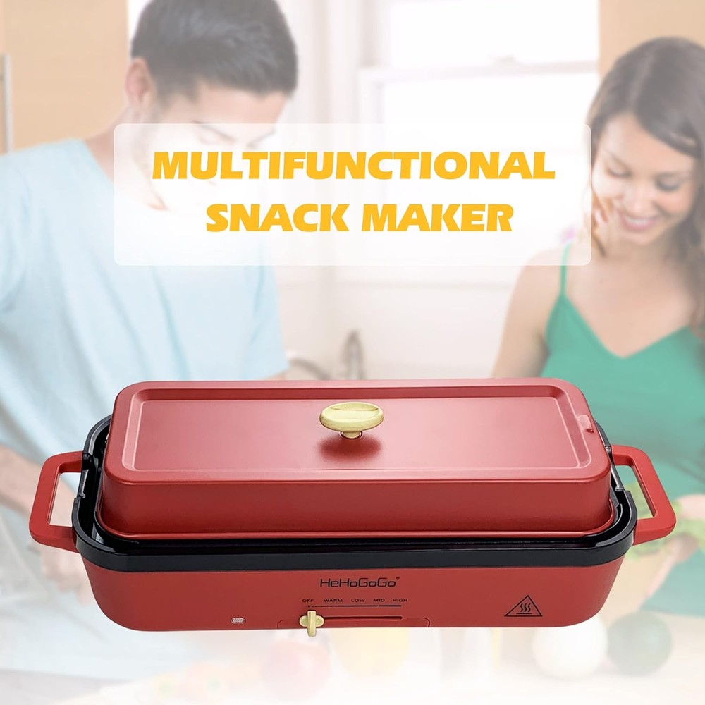 Multifunctional Electric Griddle Electric Grill Nonstick Baking Maker W/ 3