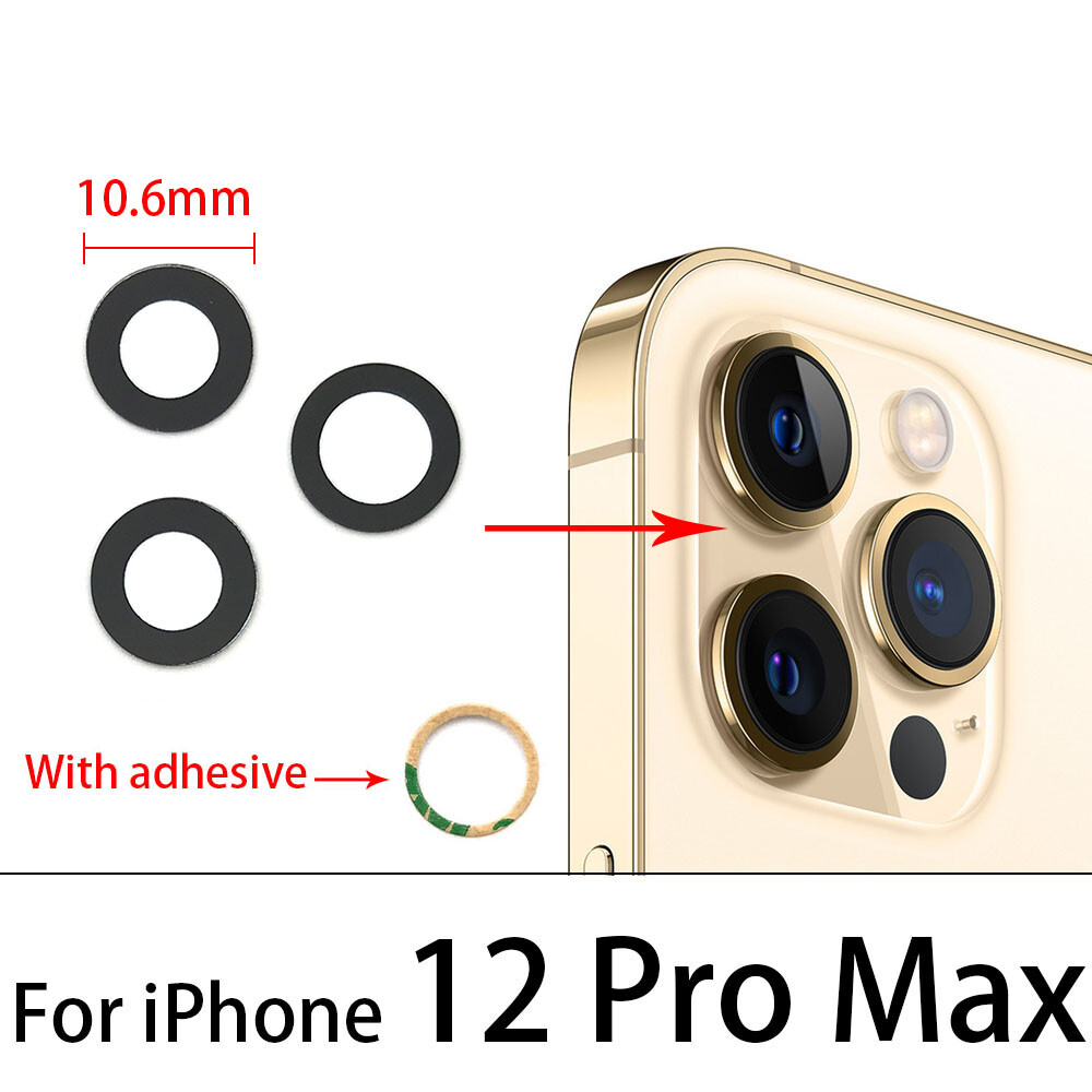 For iPhone 12 / Mini / Pro / Pro MAX Rear Back Camera Lens Replacement + Glue