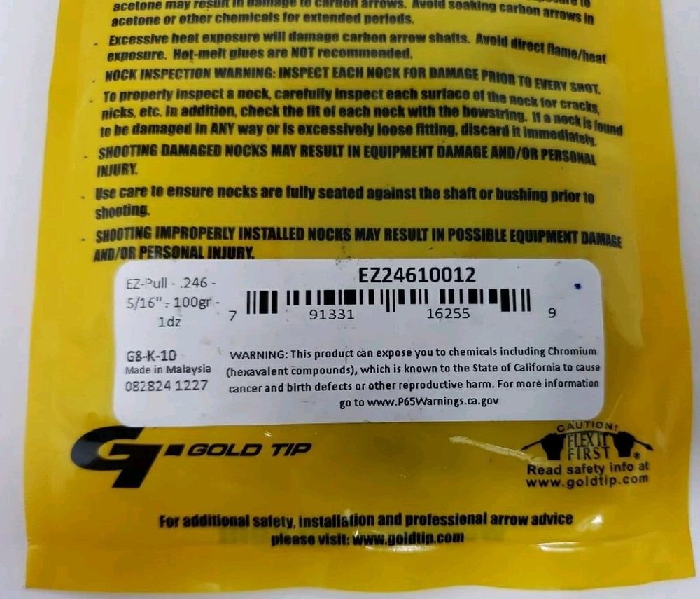 Gold Tip EZ24610012 EZ-Pull Field Points For .246-5/16" Diameter Arrows/Inserts