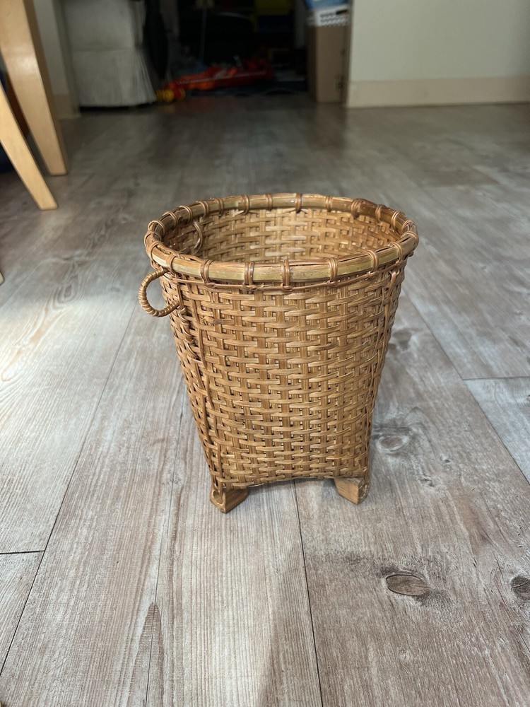 New Medium Size Bamboo Hobo Hanging Basket