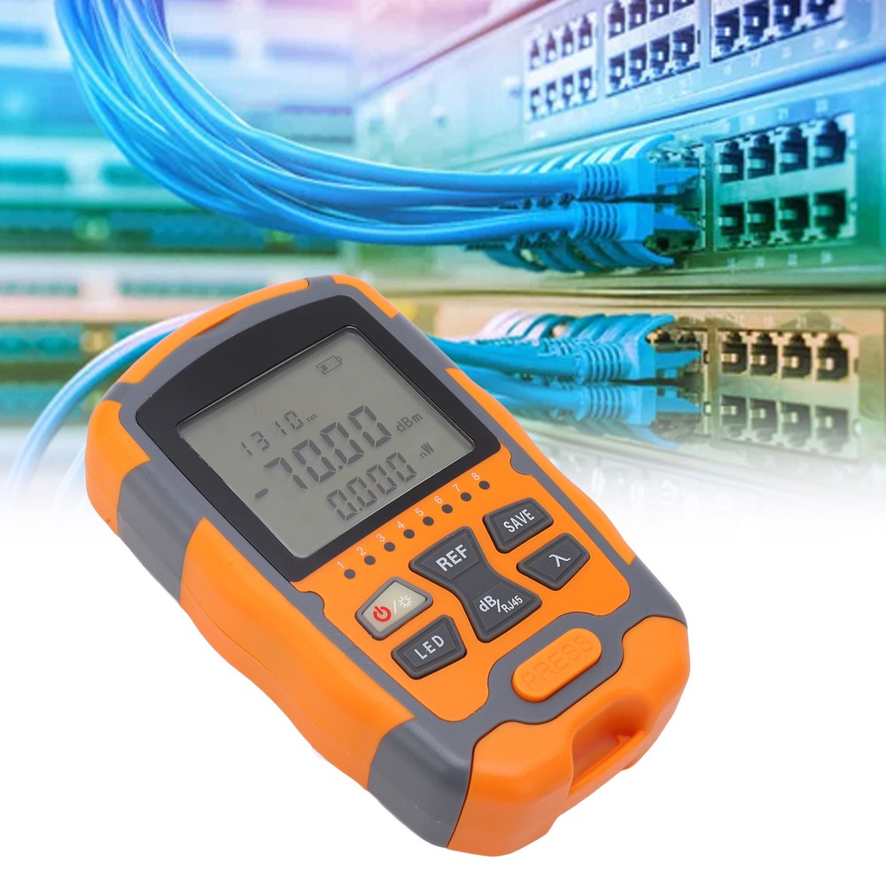 Mini Optical Power Meter Optical Fiber Cable Tester Multimeter With LED Light♡