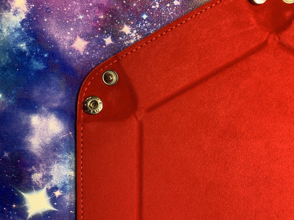 Wargaming 6 Sided Dice Tray - Red Suede Effect