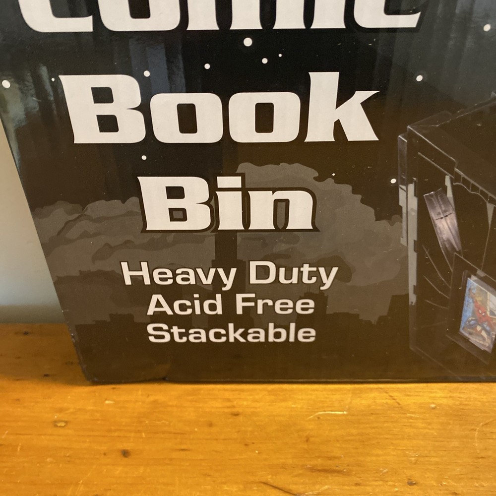 BCW Comic Book Storage Plastic Bin Stackable Boxes Black Holds 150