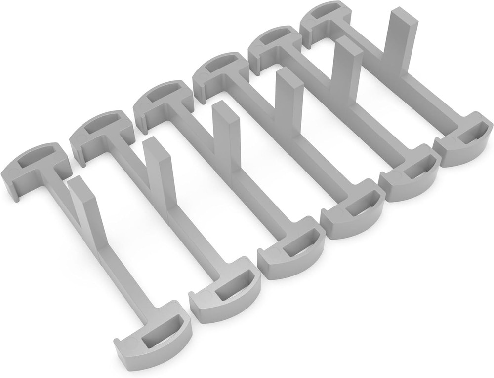 6 PCS Grey Plastic Clips for Linear Drain, Tile Tray Supporters for Tile-Insert