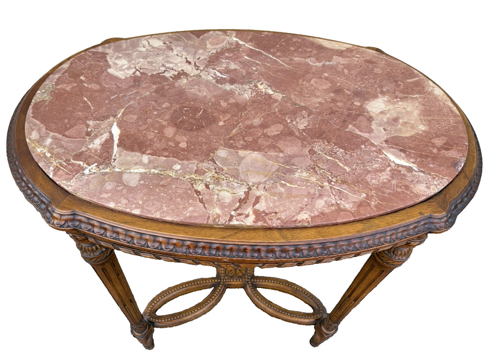 66898 Marble Top Decorator Lamp Table Stand
