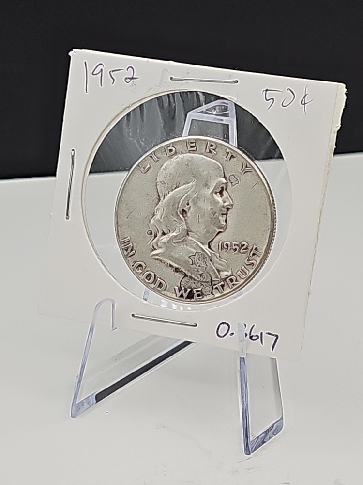 1952-p Franklin Half Dollar 50c 90% Silver