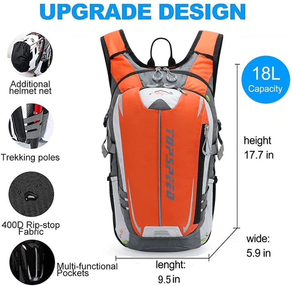 INOXTO Hydration Pack Backpack，18L Hydration Pack Lightweight Water Backpack ...