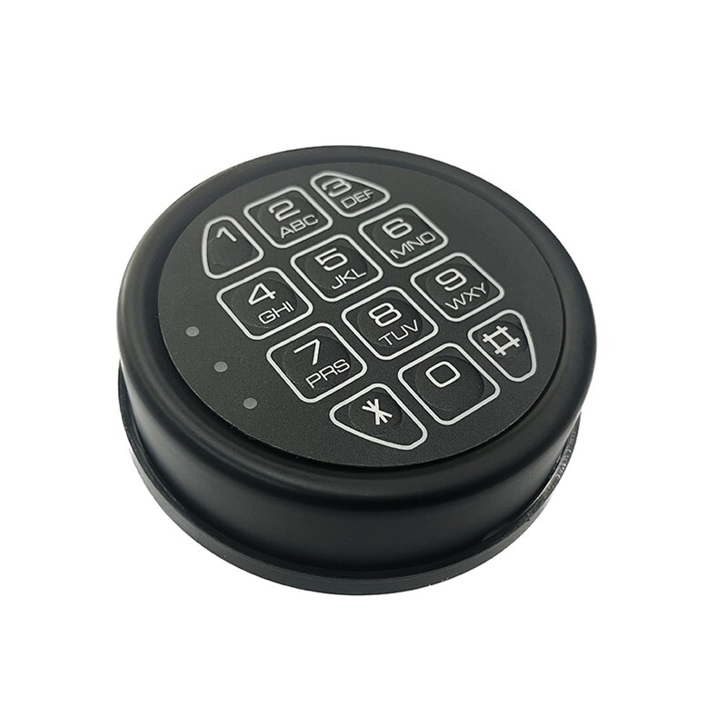 Black Electronic Safe Lock Replacement Keypad with Solenoid Lock & 2 Keys