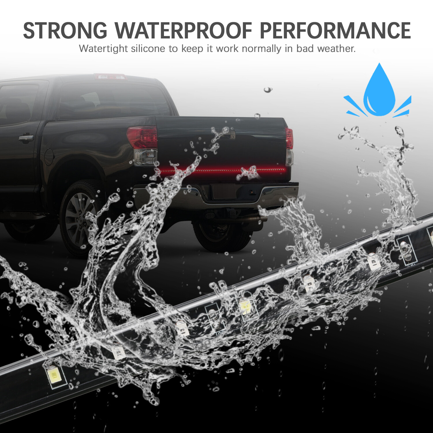 60" LED STRIP TAILGATE LIGHT BAR REVERSE BRAKE SIGNAL FOR CHEVY FORD DODGE TRUCK