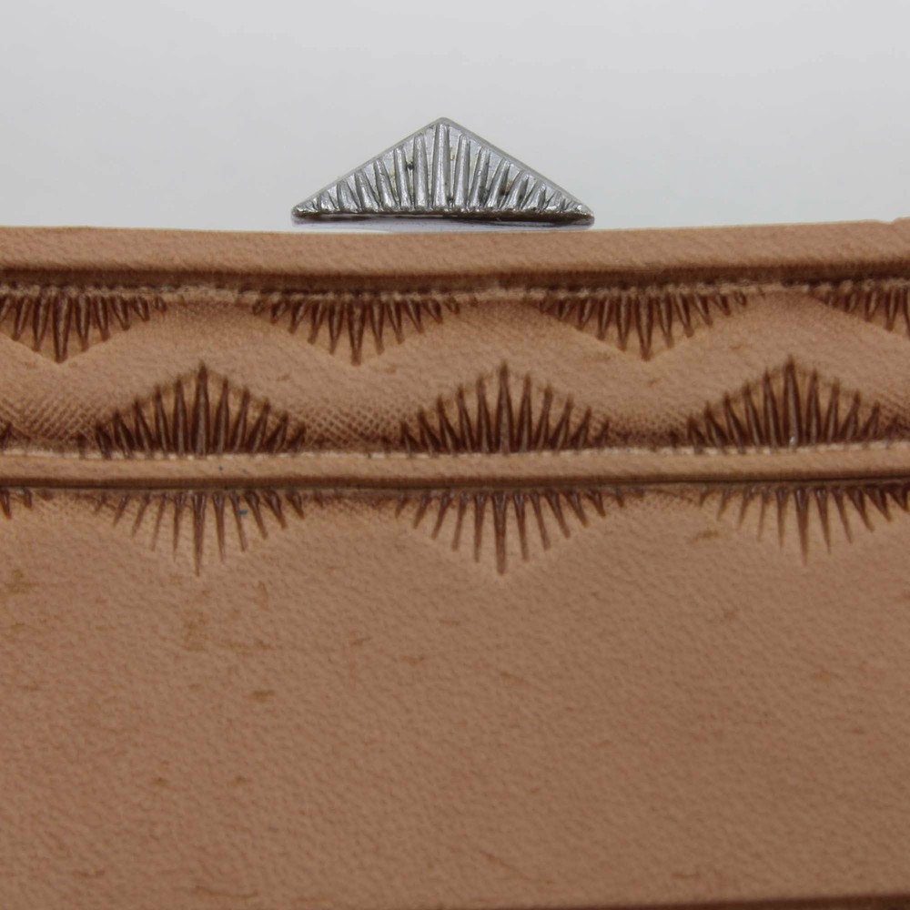 Stainless Steel Craftplus - Sunrise Triangle Border Stamp (Leather Tool)