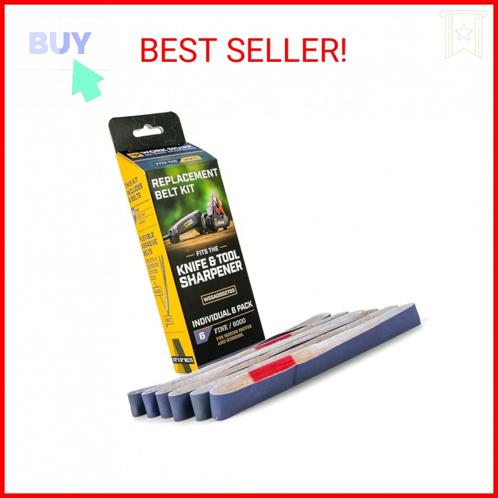 6000 Grit Fine Replacement Belt Kit for Knife & Tool Sharpener