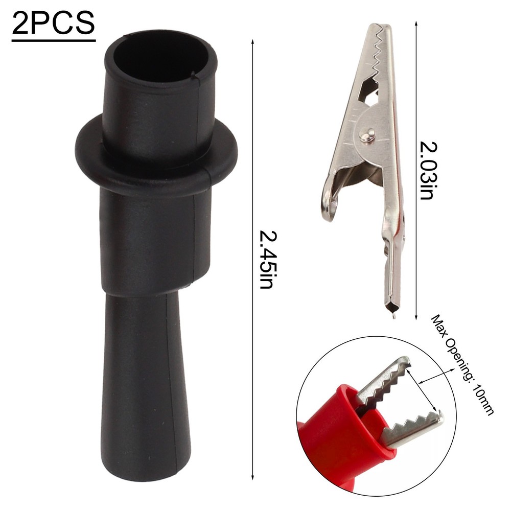 Multimeter Probe Clips Insulation PVC for Various For Electrical Tests