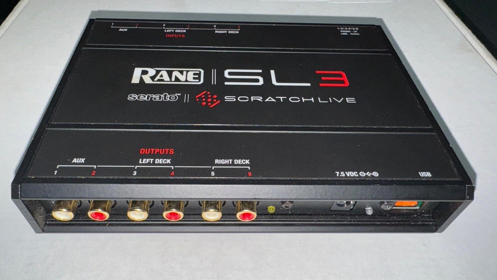 Rane Serato SL3 Scratch Live DJ audio interface, timecode vinyl, CD, travel case