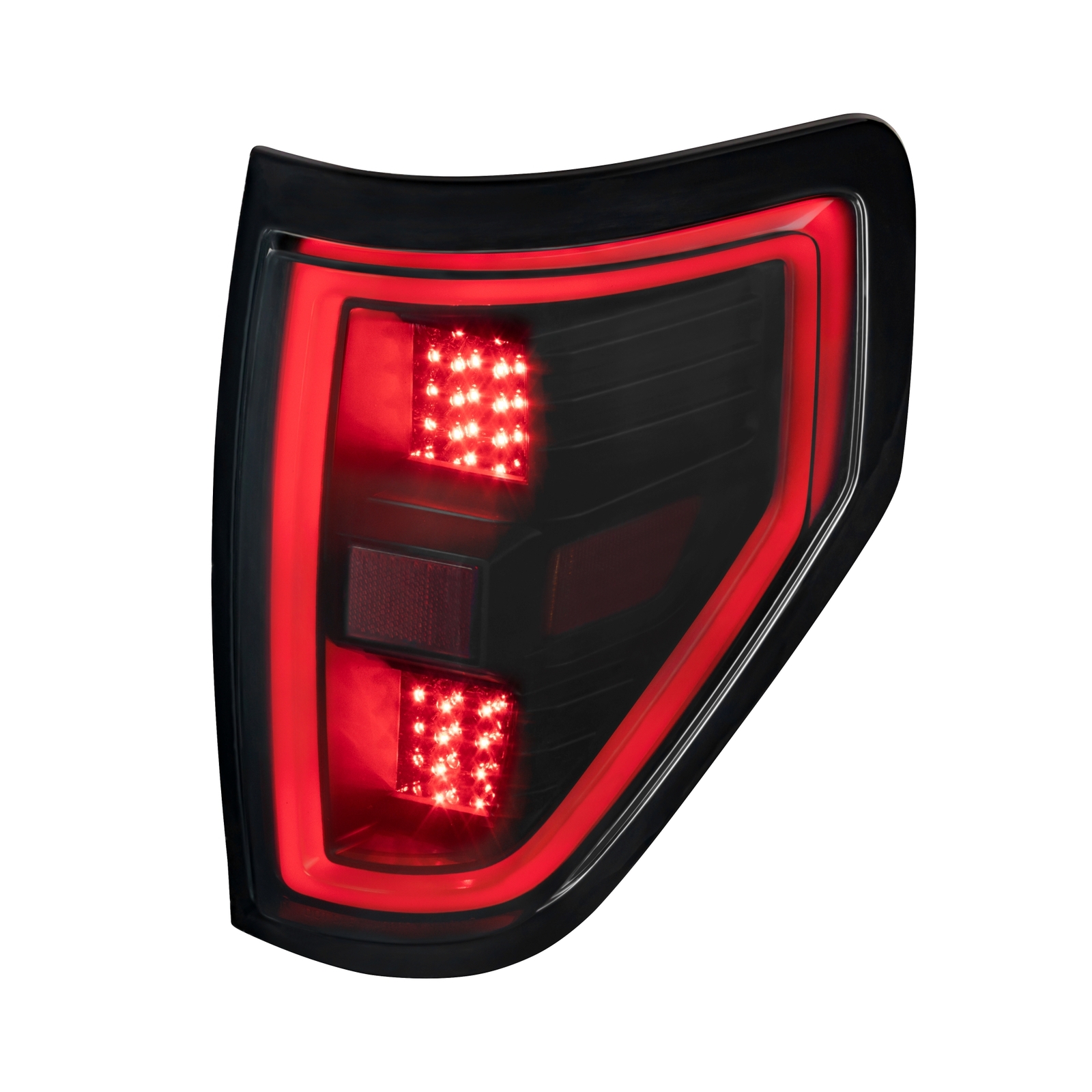 For 2009-2014 Ford F150 LED Tube Brake Lamp Smoke Lens Tail Lights Left & Right