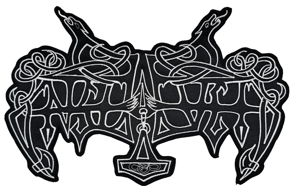 ENSLAVED WHITE NORDIC SHAPED LOGO EMBROIDERED BACKPATCH