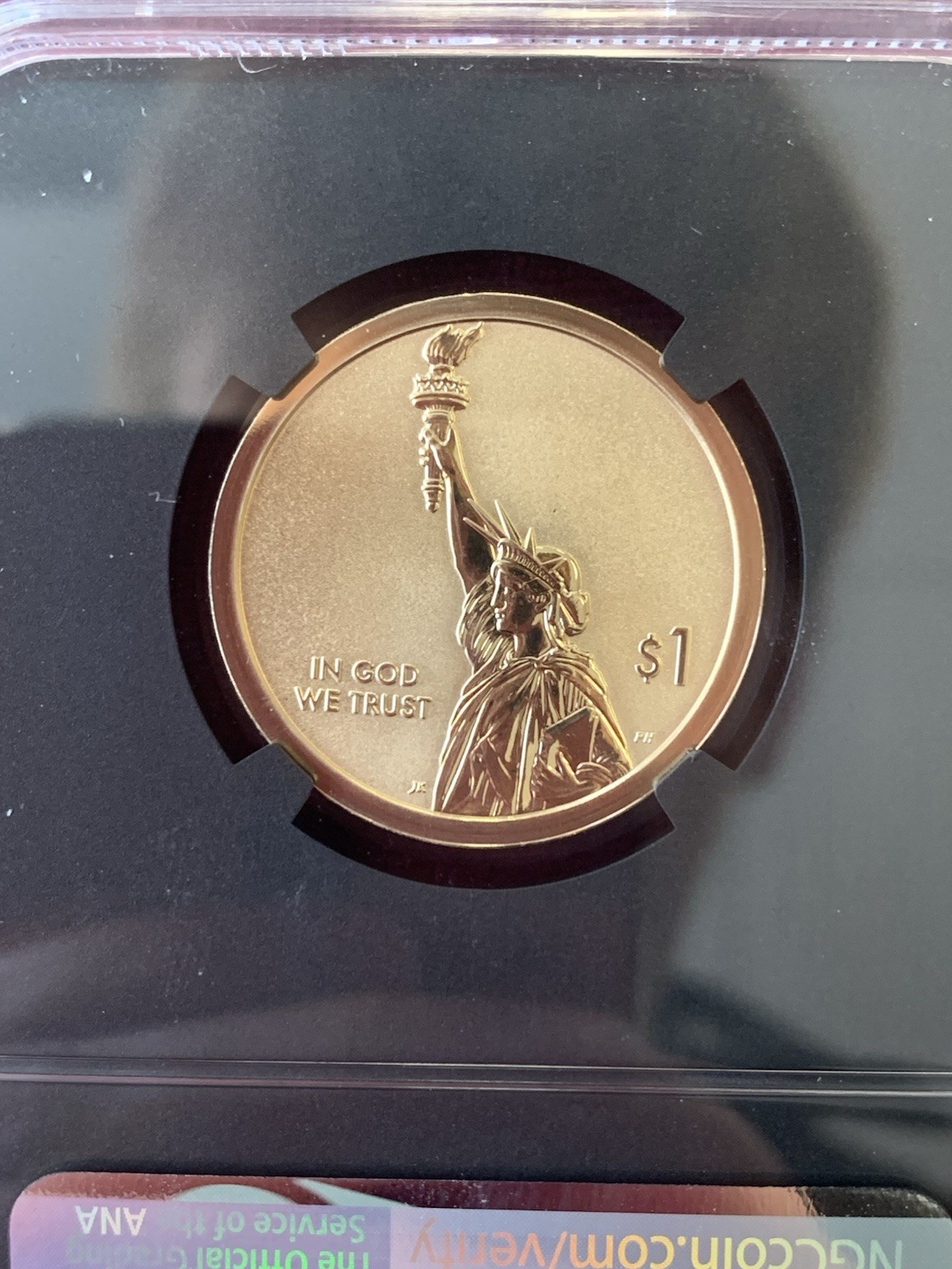 2018-S American Innovation George Washington Signed 1st Patent NGC Reverse PF70