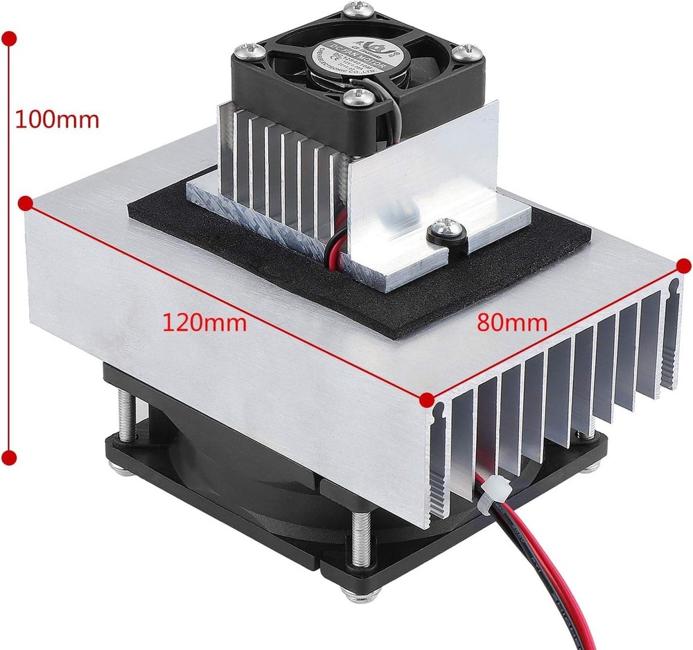 DC 12V DIY Peltier Cooling Kit - Compact Air Refrigeration Module - Easy Install
