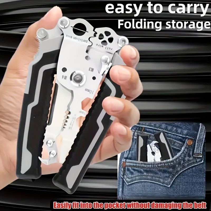 Folding Multifunctional Wire Stripper - Portable All-in-One Electrical Tool